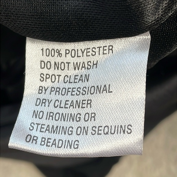 New Ieena Mac Duggal Jersey and Satin Wrap Mini Dress Black Blazer Suiting Sz 2 - Picture 11 of 13